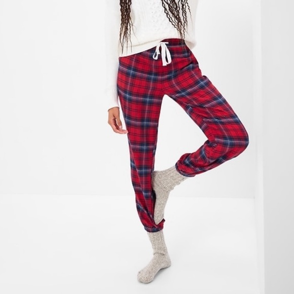 GAP Other - 🆕 GAP Women's Flannel PJ Pajamas Sleep Pants Joggers Bottoms Red Plaid M 8-10